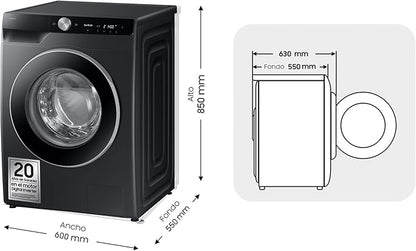 9K Washer - AI EcoBubble™ Technology with SmartThings and Artificial Intelligence view 3