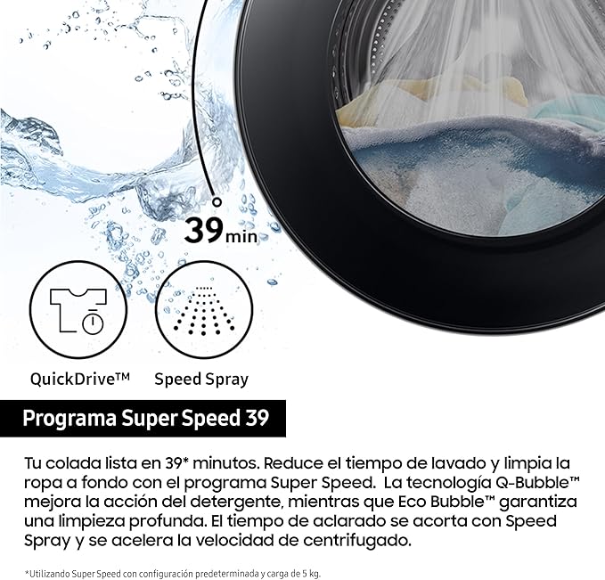 9K Washer - AI EcoBubble™ Technology with SmartThings and Artificial Intelligence view 6