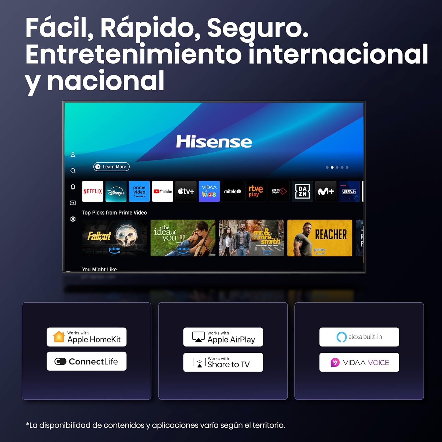 2025 Hisense 55E8Q Mini LED Smart TV, Quantum Dot, 144 Hz, Built-in Subwoofer, Dolby Vision view 10