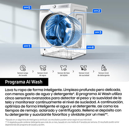 9K Washer - AI EcoBubble™ Technology with SmartThings and Artificial Intelligence view 8
