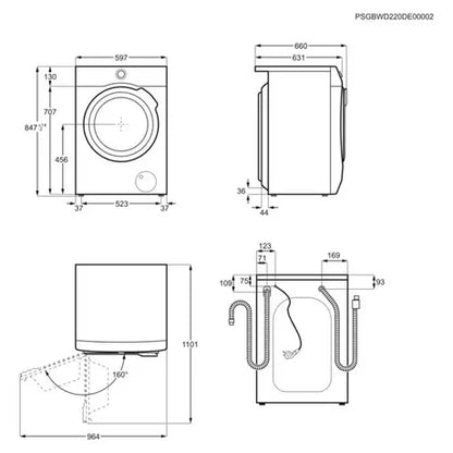 AEG 10Kg washer dryer view 2